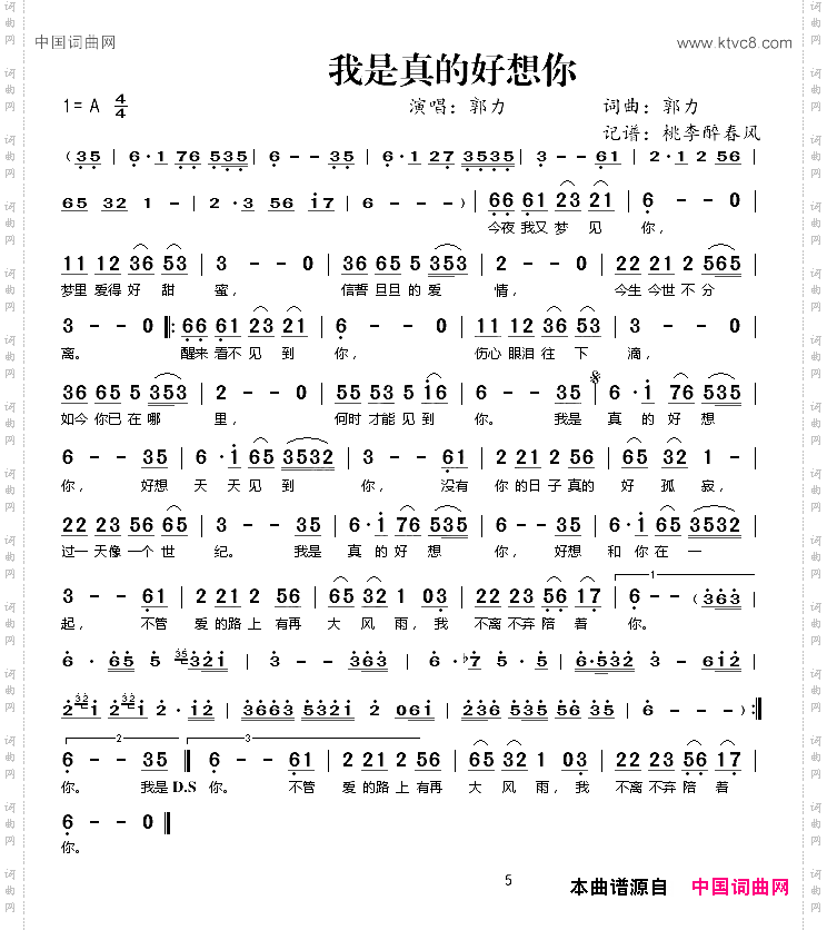 我是真的好想你