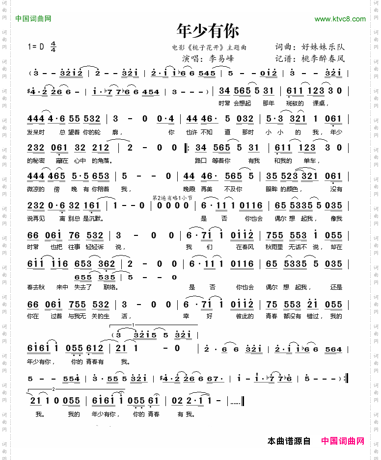 年少有你_电影《栀子花开》主题曲