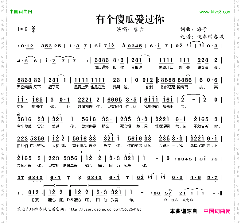 有个傻瓜爱过你