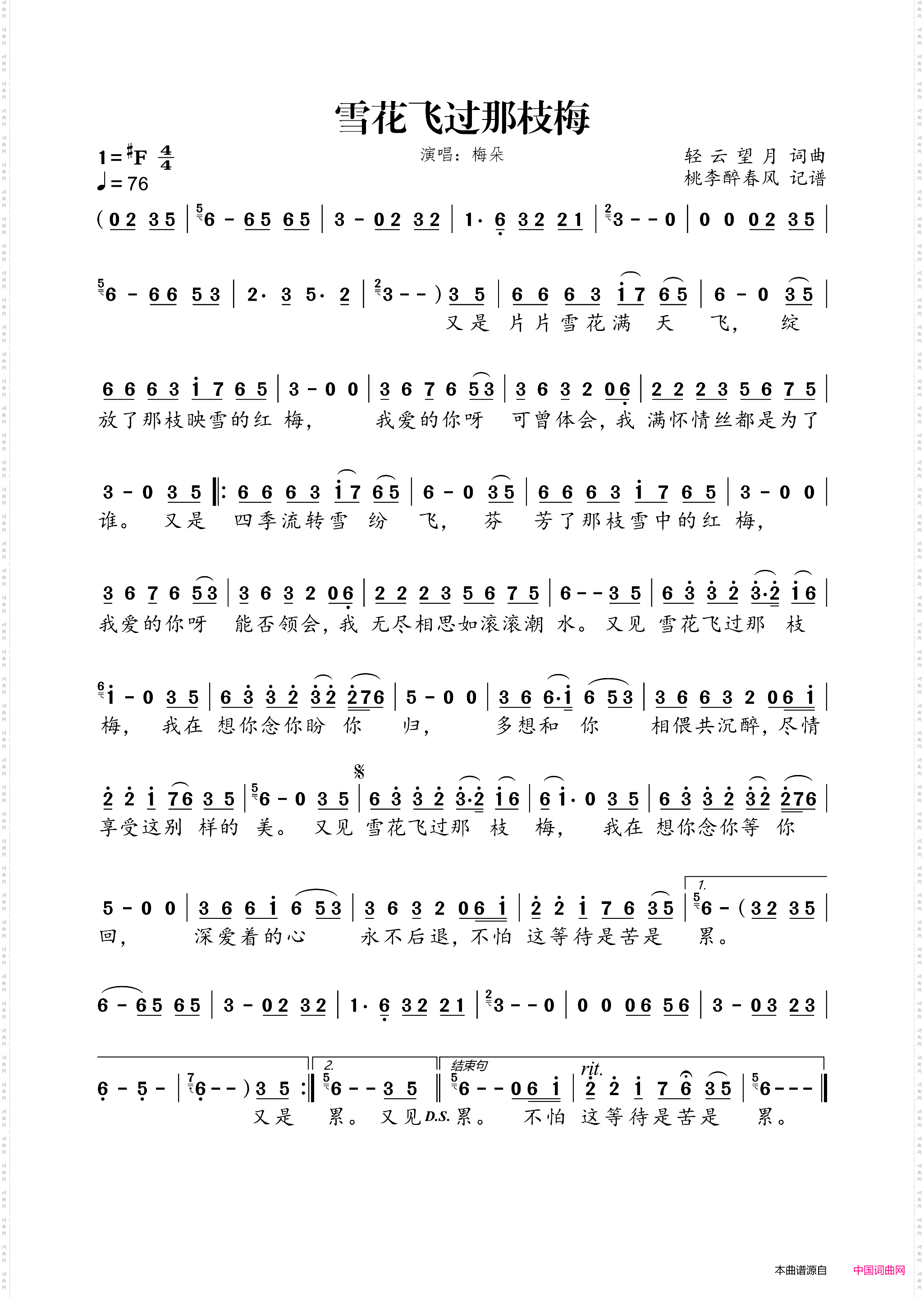 雪花飞过那枝梅