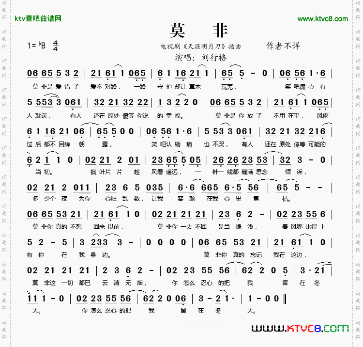 莫非电视剧《天涯明月刀》插曲