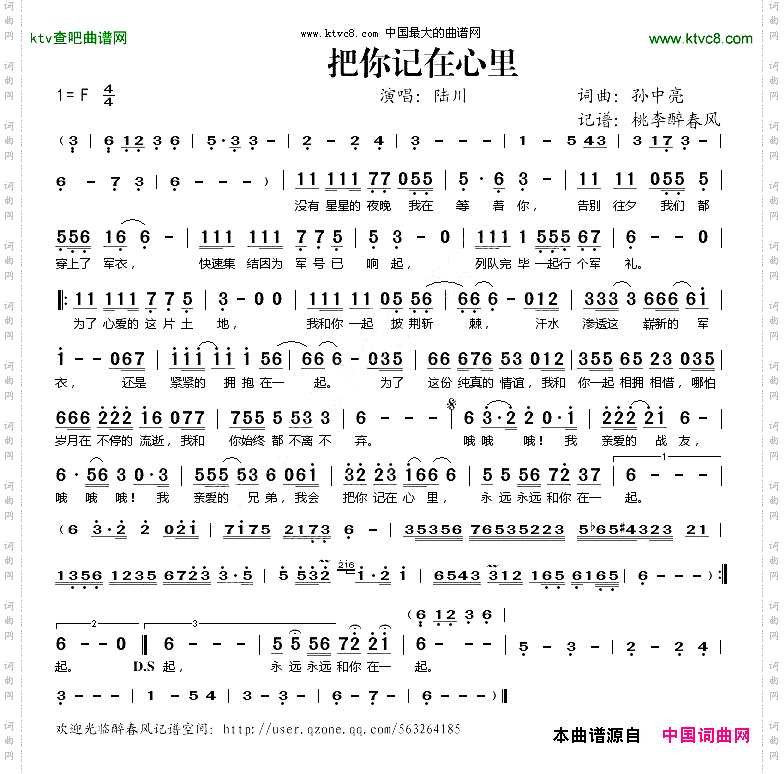 把你记在心里