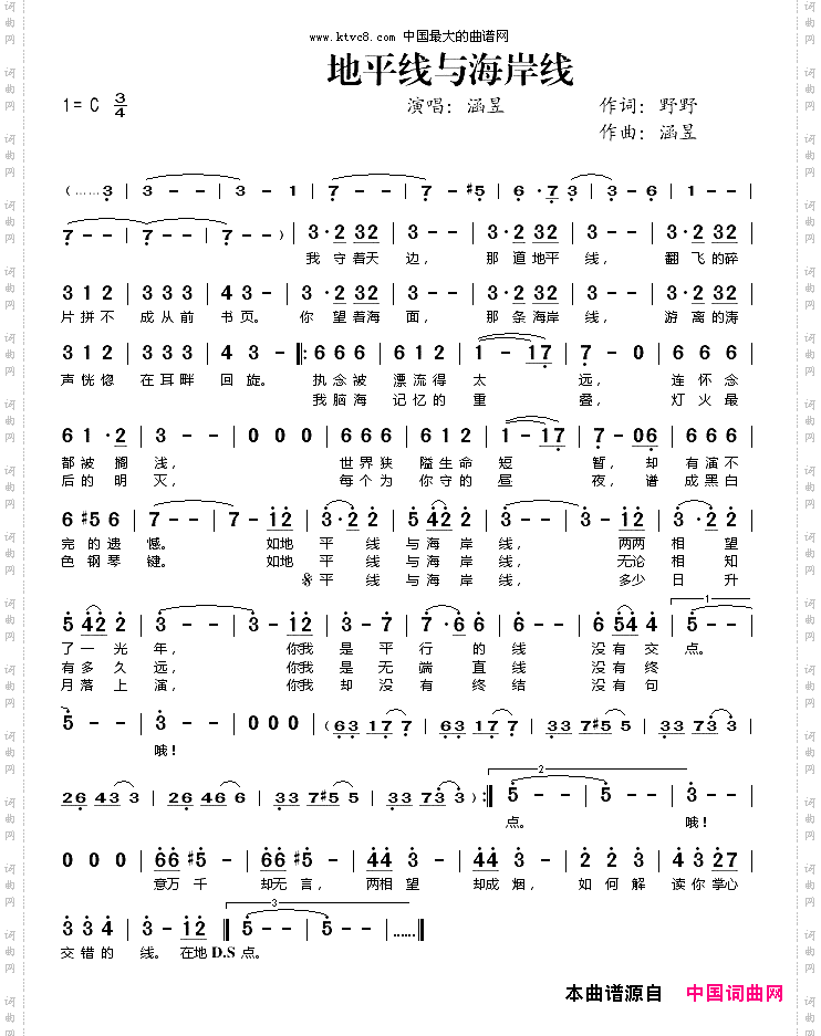 地平线与海岸线