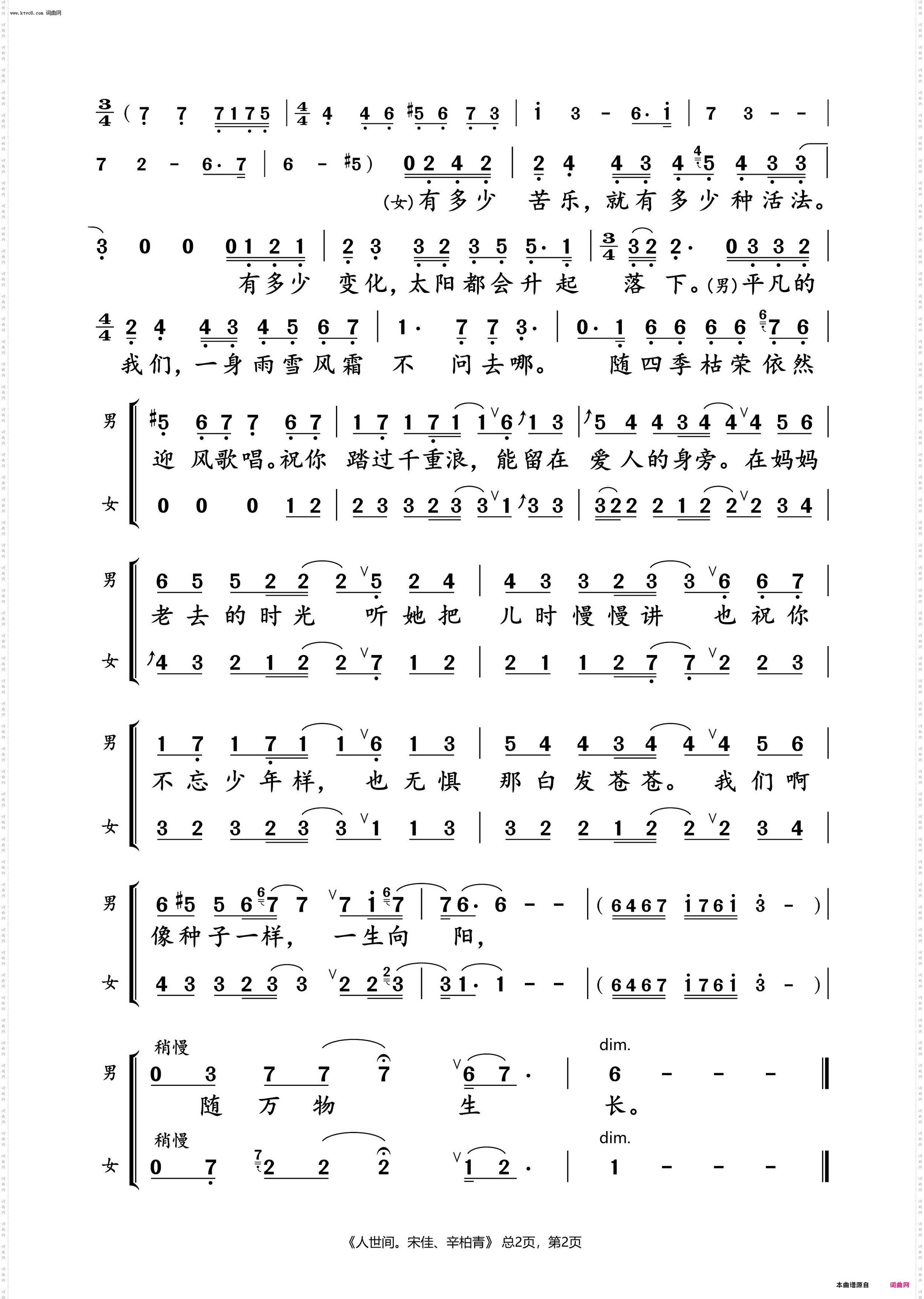 人世间_宋佳、辛柏青 动态谱