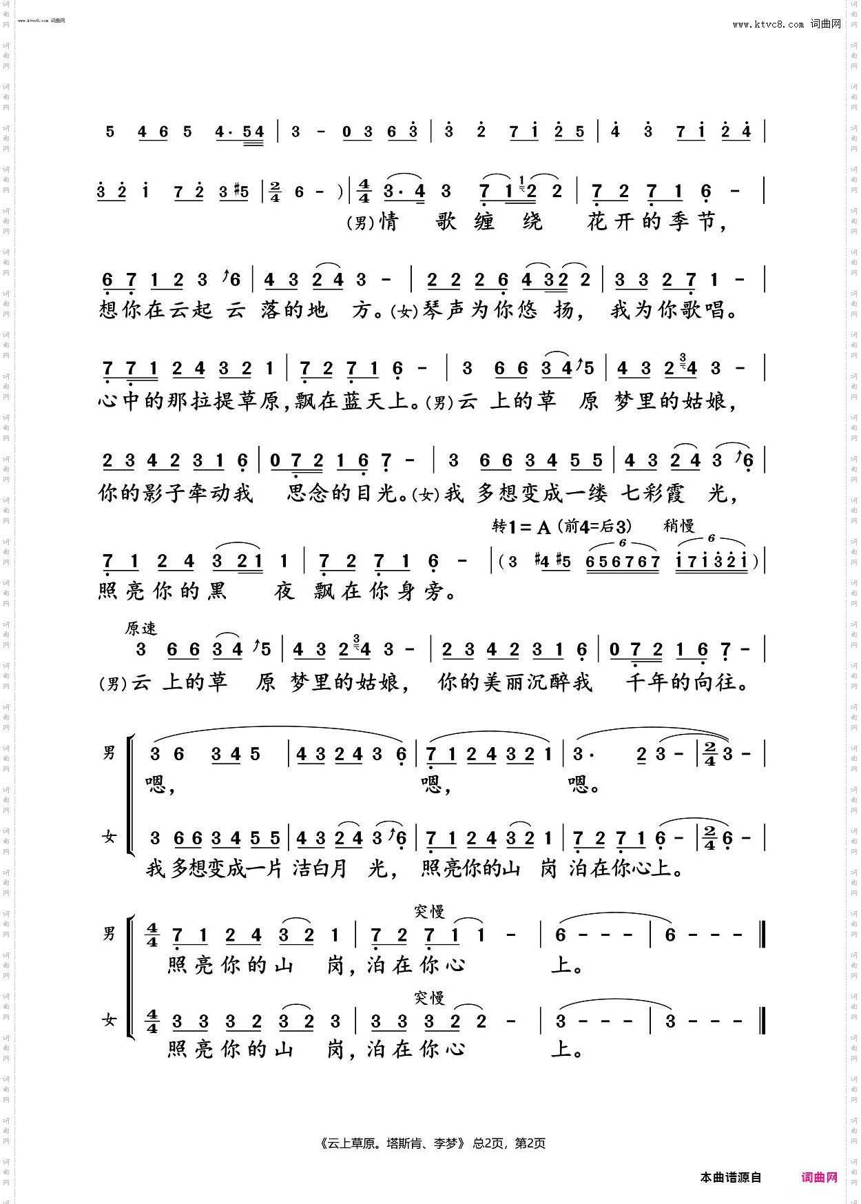 云上草原_塔斯肯、李梦 动态谱