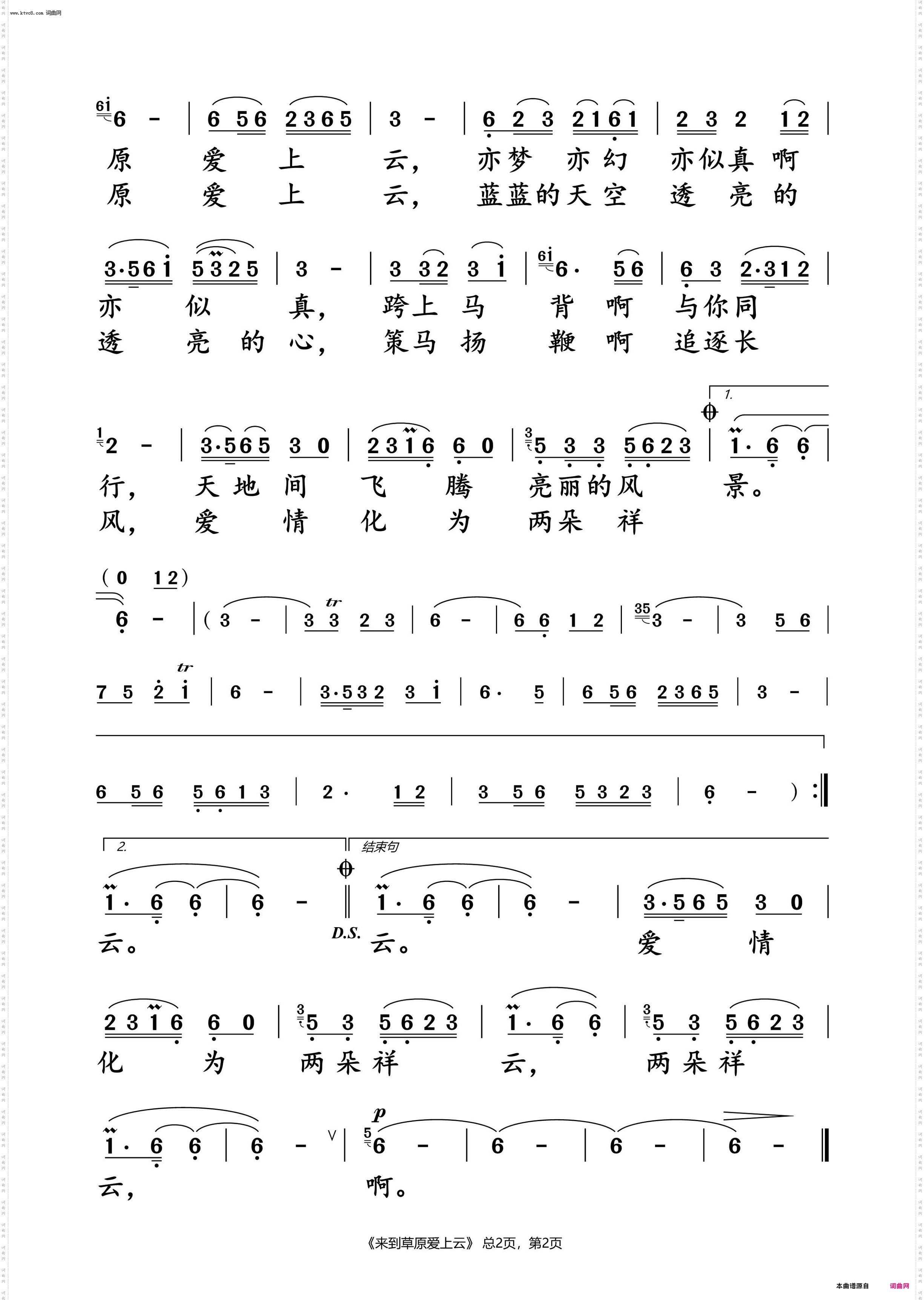 来到草原爱上云_天骏 动态谱