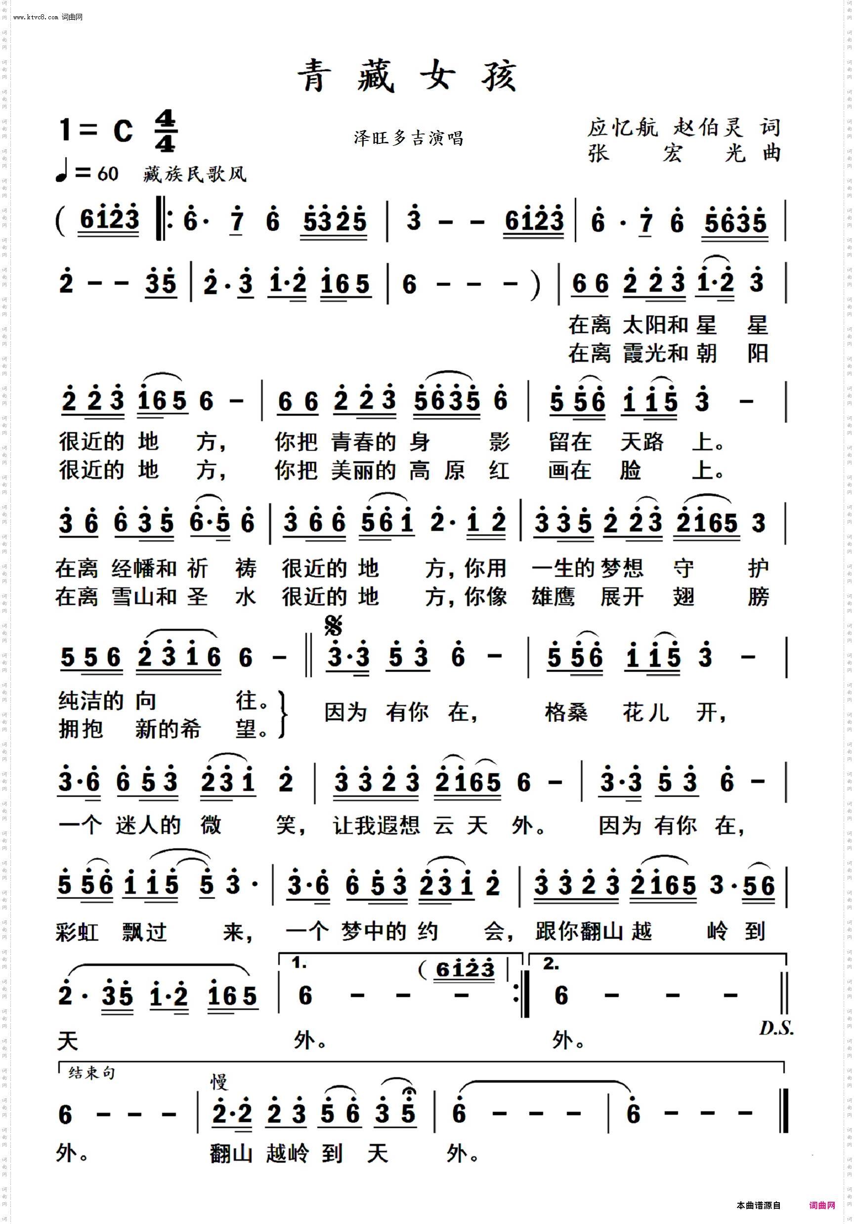 青藏女孩_伴奏动态谱