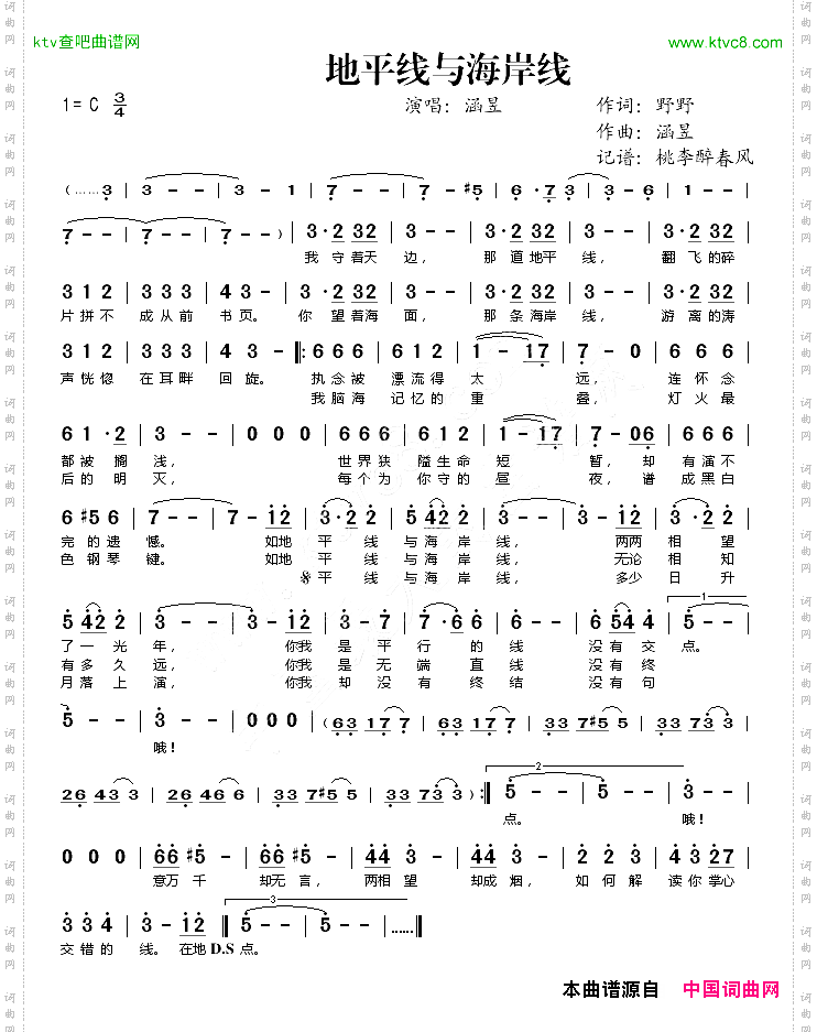 地平线与海岸线