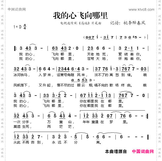 我的心飞向哪里连续剧《高地》片尾曲