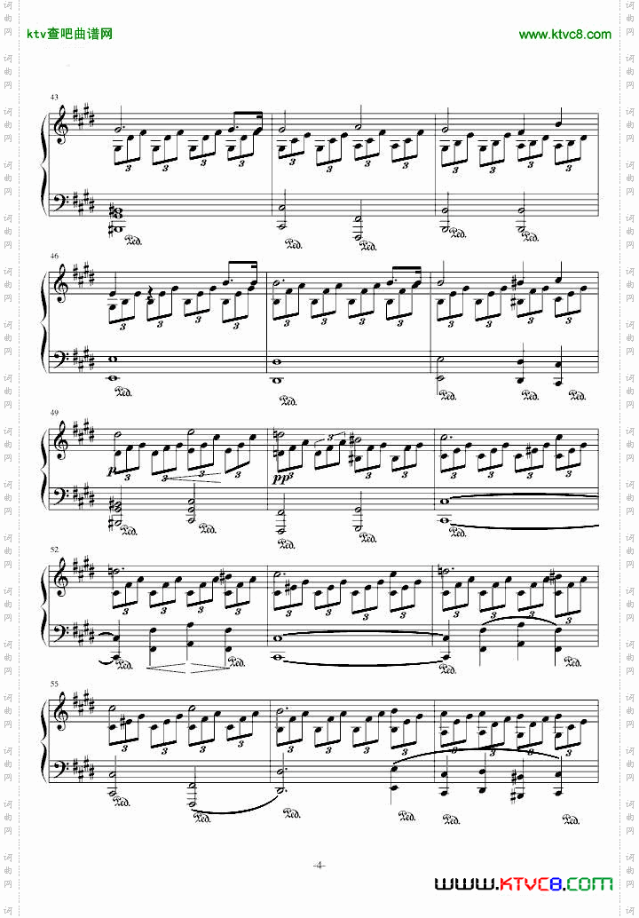 月光奏鸣曲1，2，3乐章