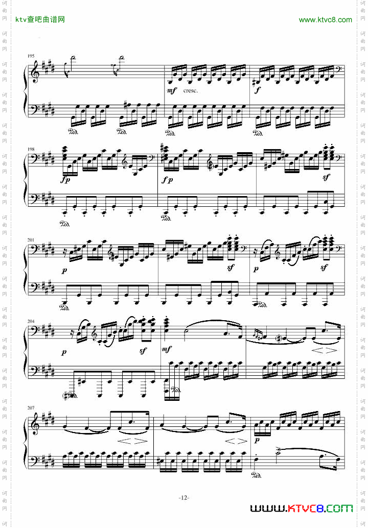 月光奏鸣曲1，2，3乐章