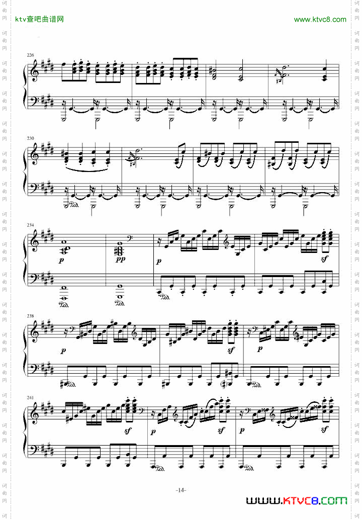 月光奏鸣曲1，2，3乐章