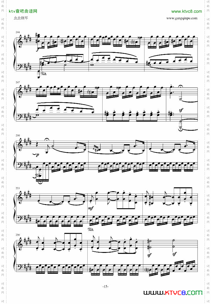月光奏鸣曲1，2，3乐章