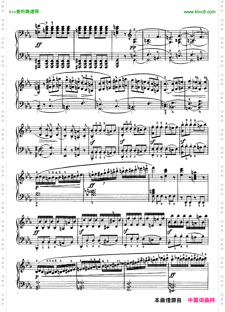 降E大调第四钢琴奏鸣曲-Op.7