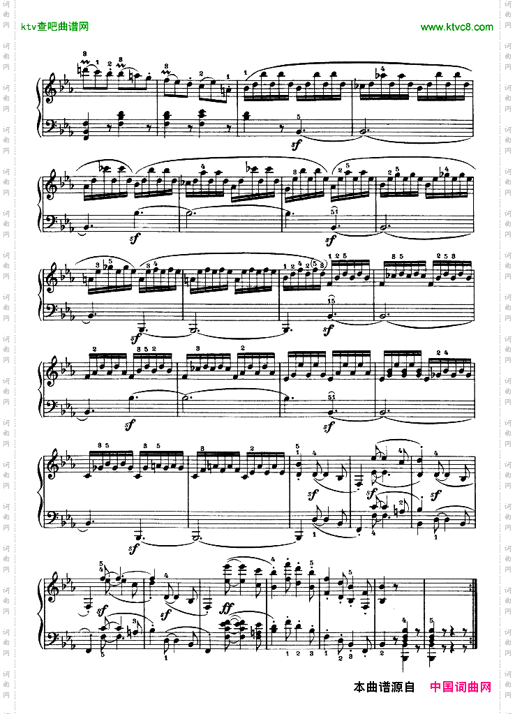 降E大调第四钢琴奏鸣曲-Op.7