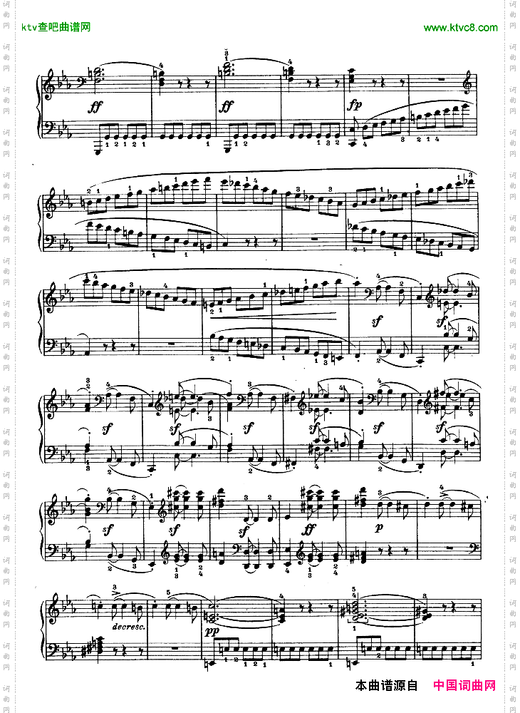 降E大调第四钢琴奏鸣曲-Op.7
