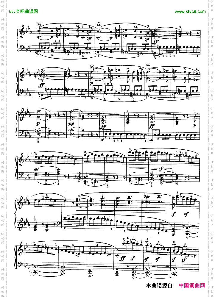 降E大调第四钢琴奏鸣曲-Op.7