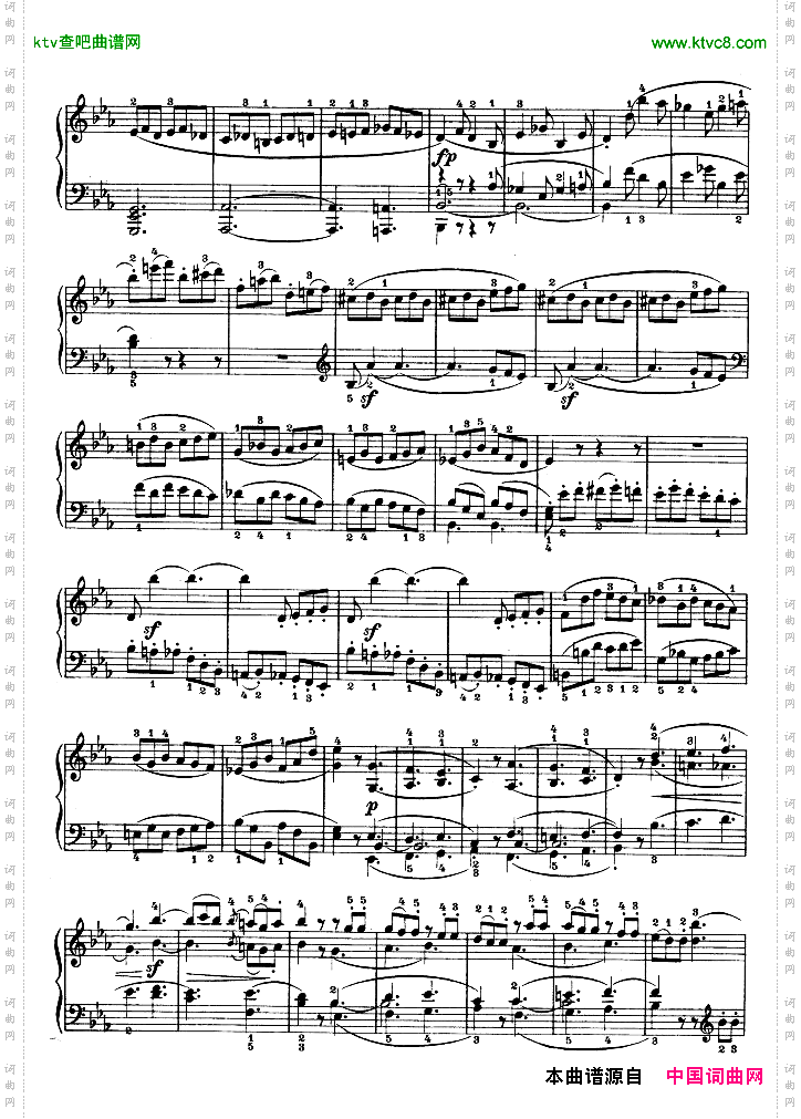 降E大调第四钢琴奏鸣曲-Op.7