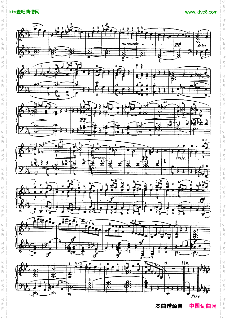 降E大调第四钢琴奏鸣曲-Op.7