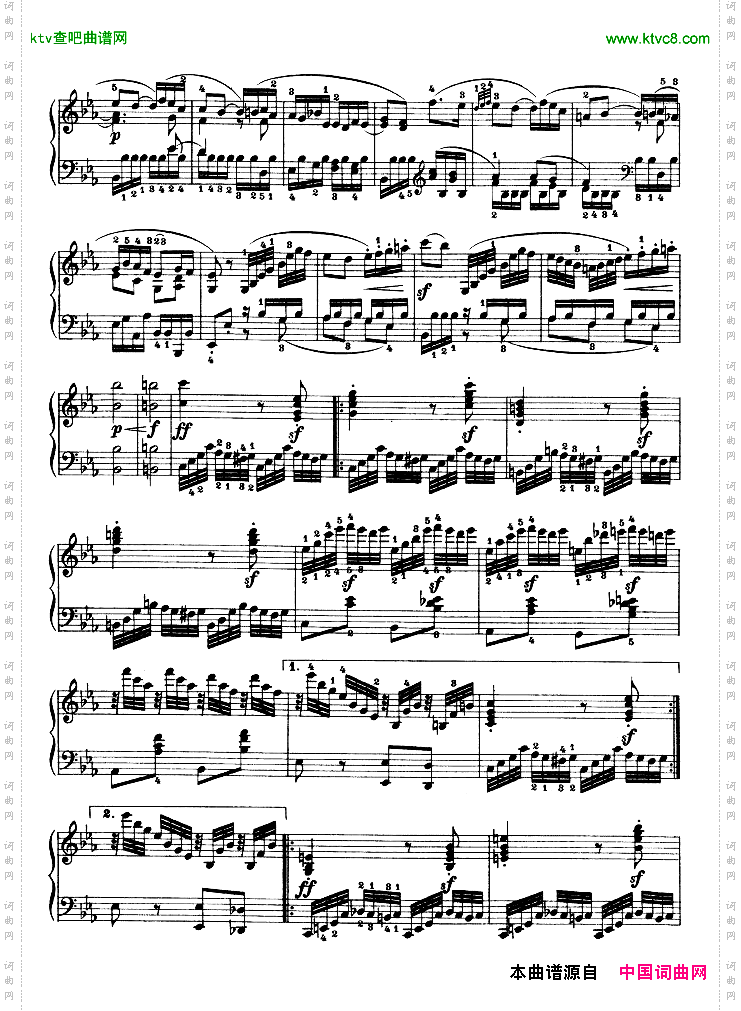降E大调第四钢琴奏鸣曲-Op.7