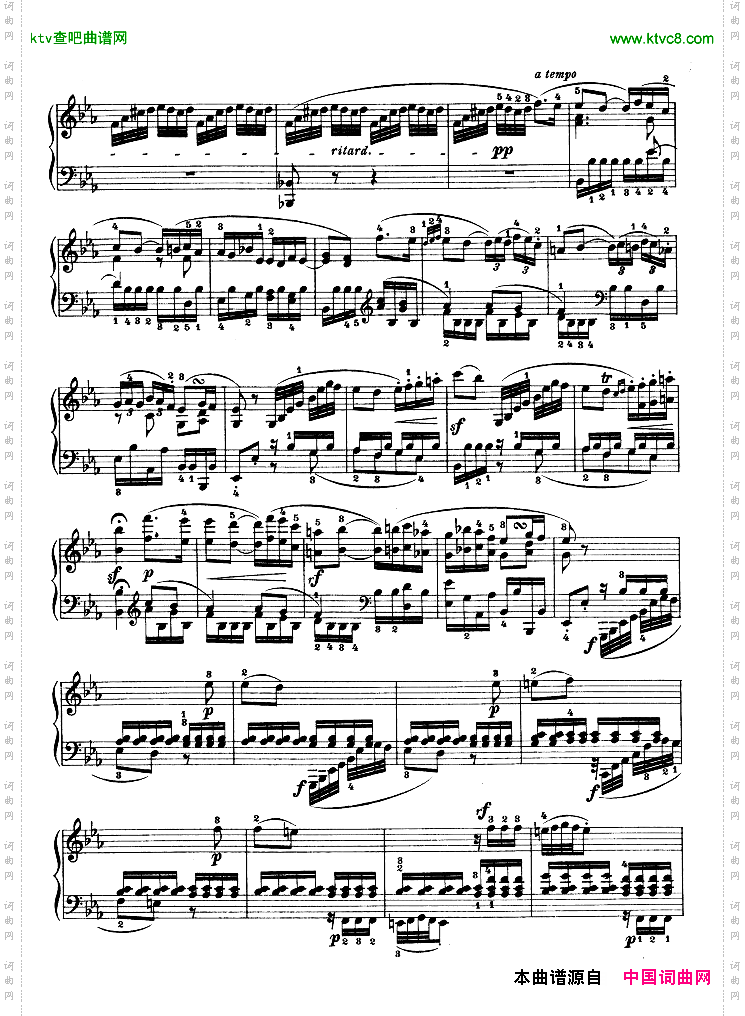 降E大调第四钢琴奏鸣曲-Op.7