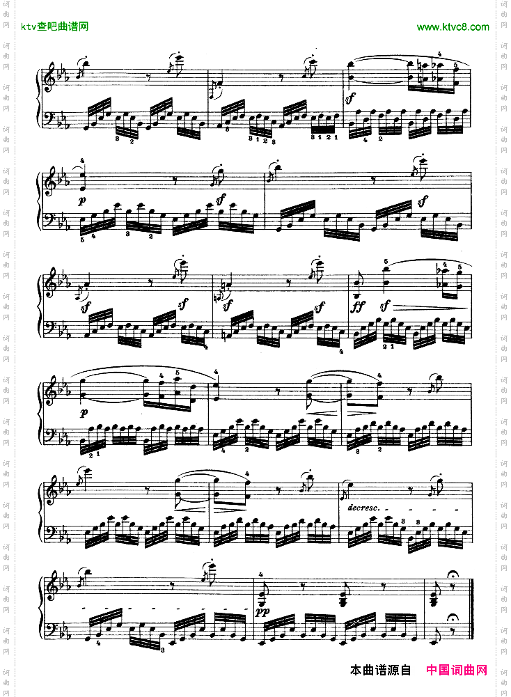 降E大调第四钢琴奏鸣曲-Op.7