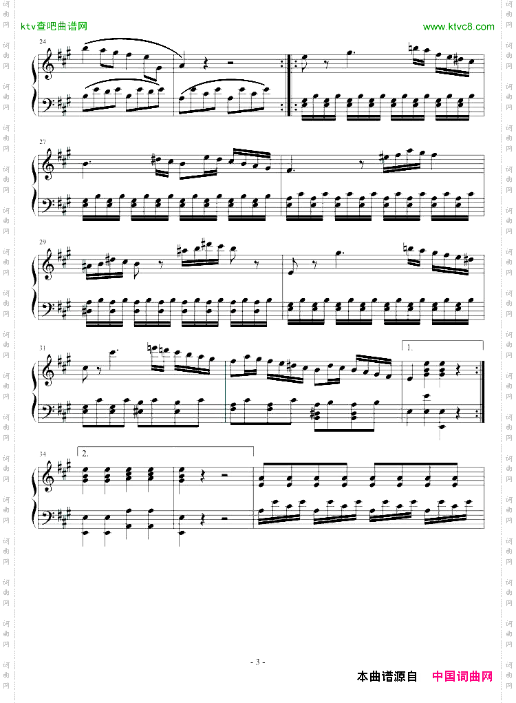A大调奏鸣曲第一乐章