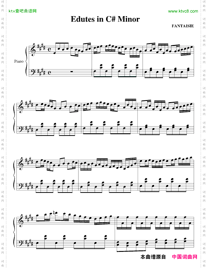 C#小调即兴练习曲