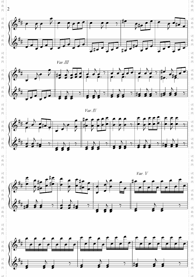 b小调变奏曲
