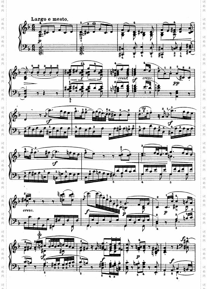 D大调第七钢琴奏鸣曲-Op.10No--3
