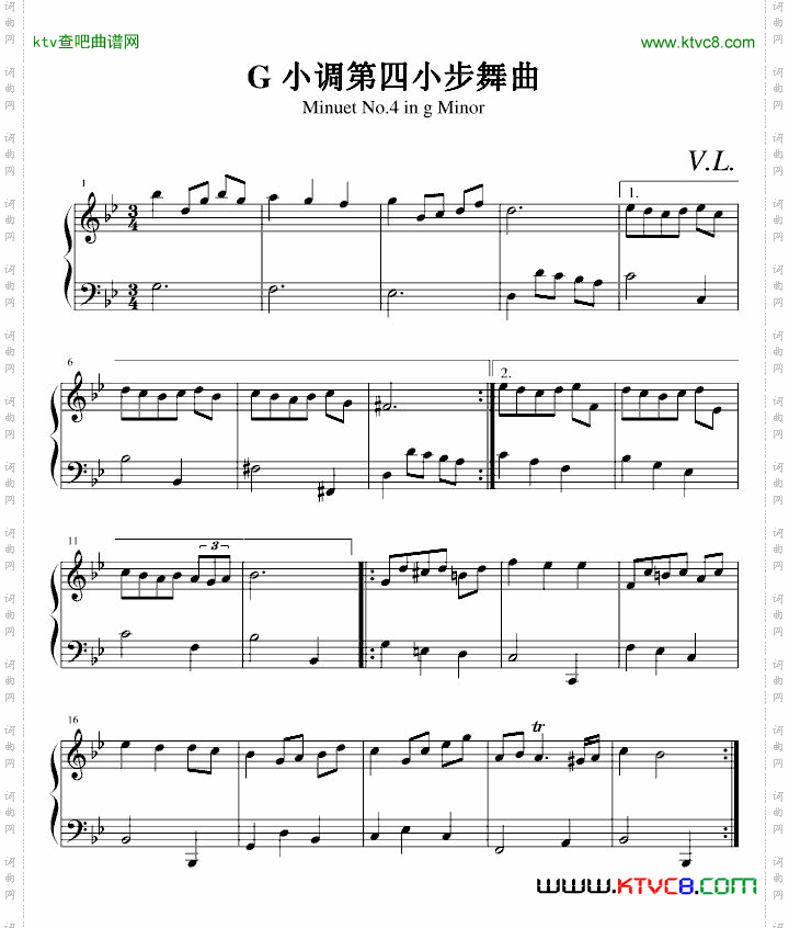 g小调第四小步舞曲