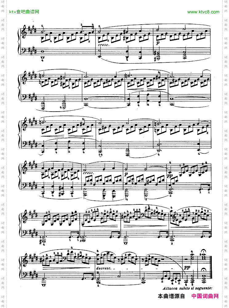 第十四钢琴奏鸣曲-《月光曲》-Op.27No.2