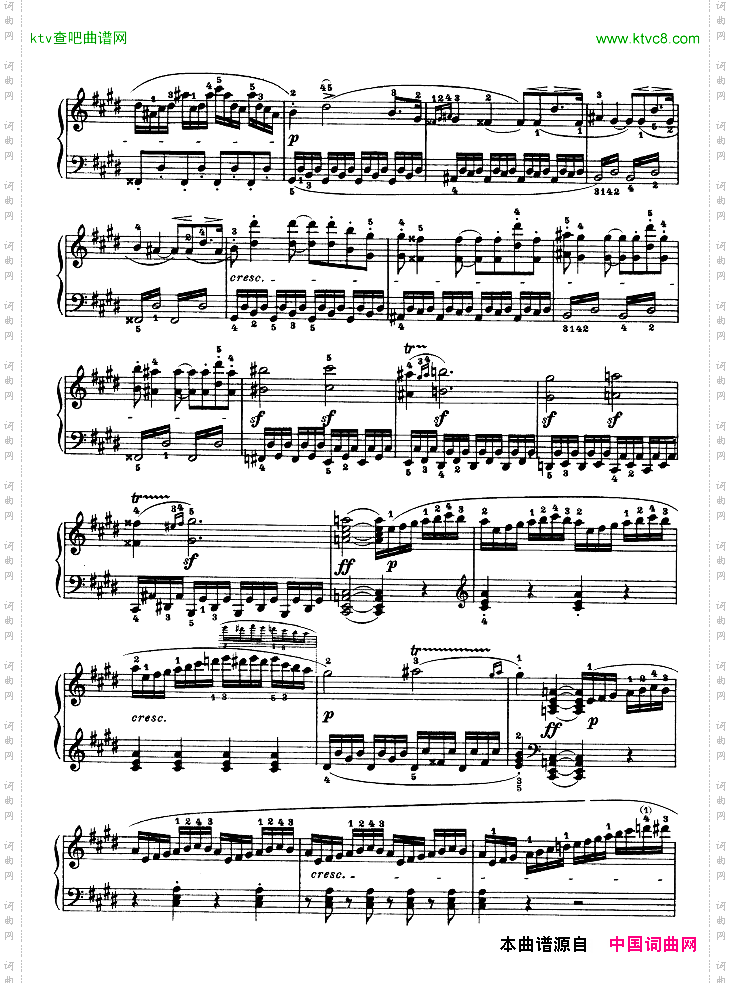 第十四钢琴奏鸣曲-《月光曲》-Op.27No.2