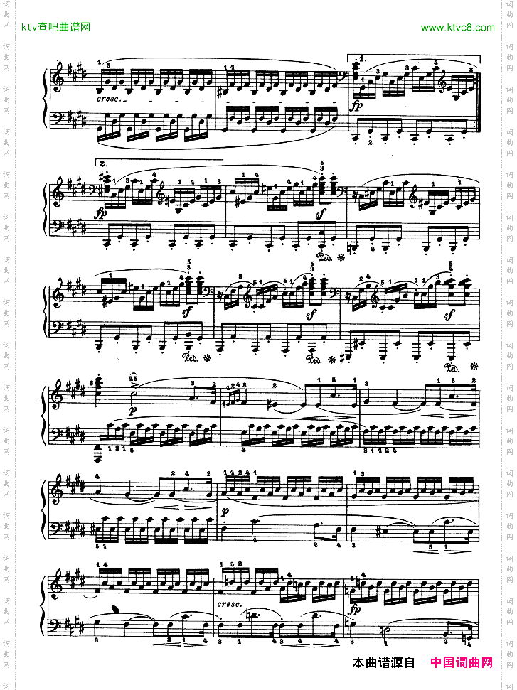 第十四钢琴奏鸣曲-《月光曲》-Op.27No.2