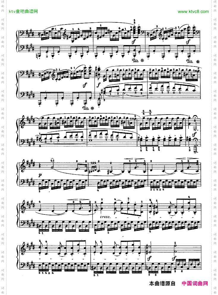 第十四钢琴奏鸣曲-《月光曲》-Op.27No.2