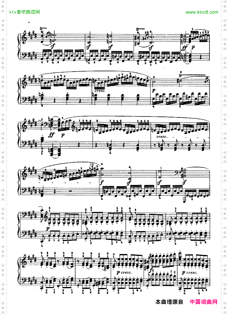 第十四钢琴奏鸣曲-《月光曲》-Op.27No.2