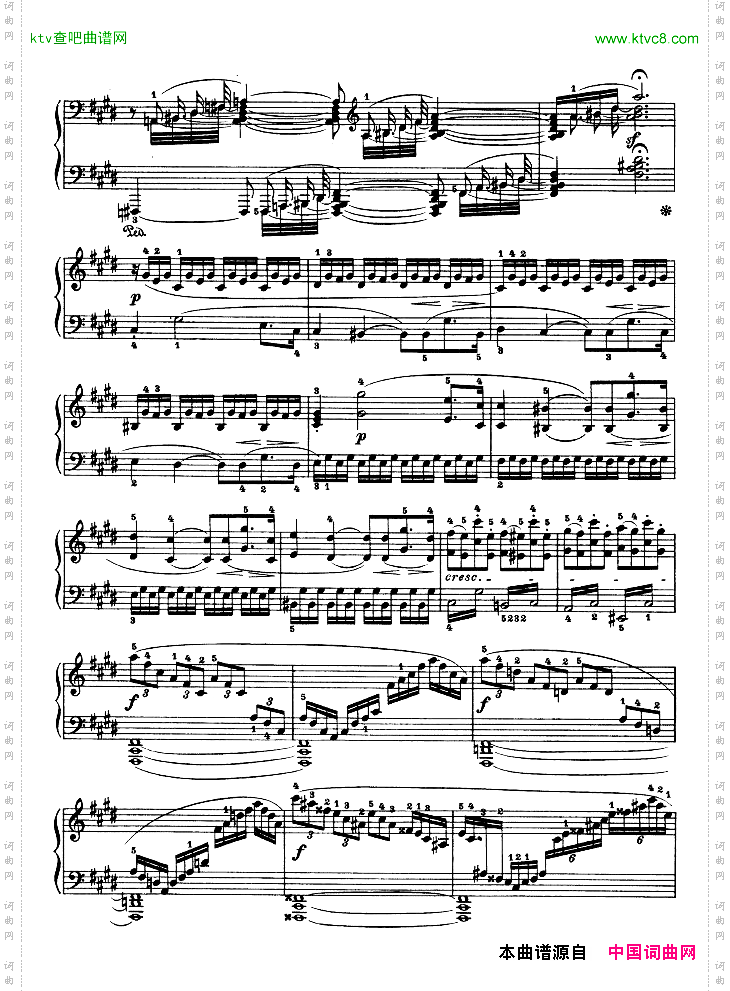 第十四钢琴奏鸣曲-《月光曲》-Op.27No.2