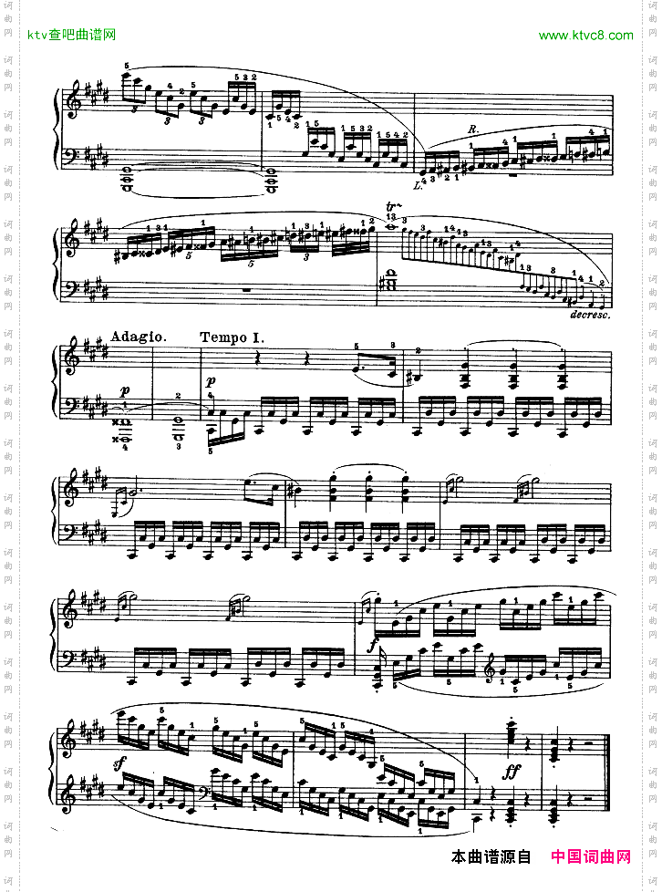 第十四钢琴奏鸣曲-《月光曲》-Op.27No.2