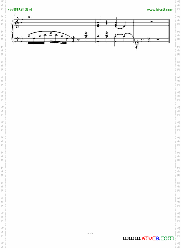 降B大调小曲