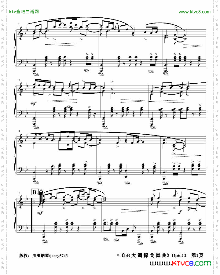 宜春令bB大调探戈舞曲Op6.12中国风