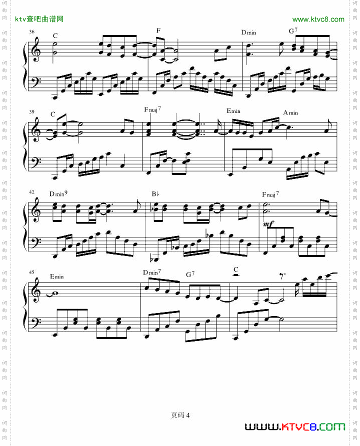 新歌男人KTVC大调和弦标记版