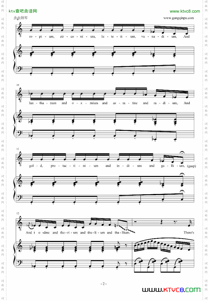 TheElementSong元素周期表之歌