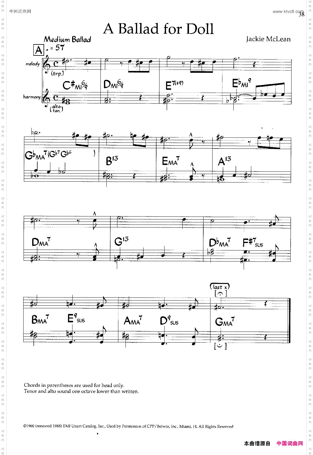 AballadforDoll爵士钢琴曲_A ballad for Doll爵士钢琴曲