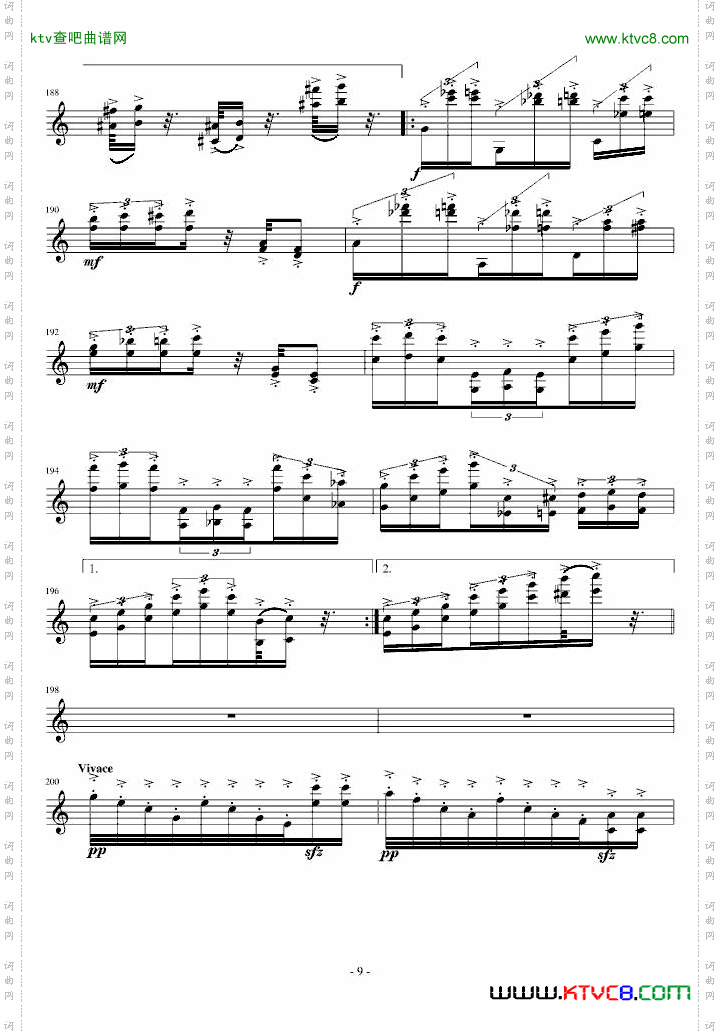 桑塔露琪亚变奏曲修改