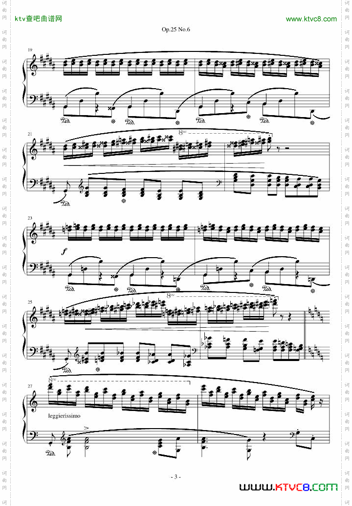 肖邦练习曲Op.25No.6