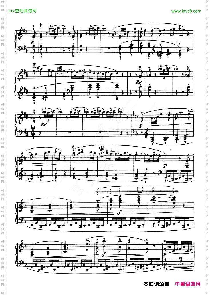 F大调第六钢琴奏鸣曲-Op.10—2