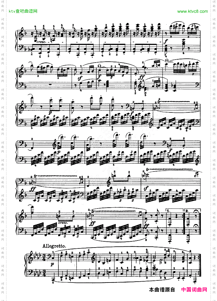 F大调第六钢琴奏鸣曲-Op.10—2