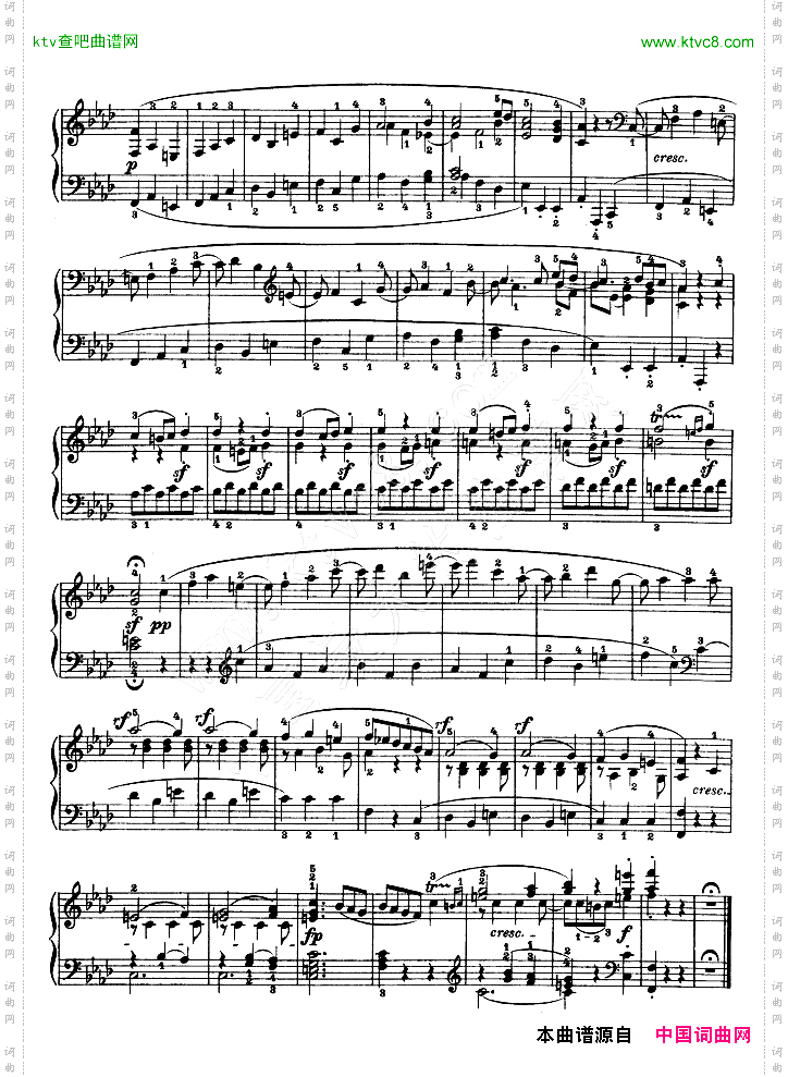 F大调第六钢琴奏鸣曲-Op.10—2