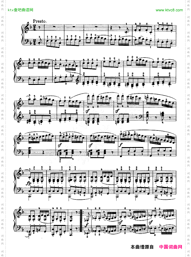 F大调第六钢琴奏鸣曲-Op.10—2