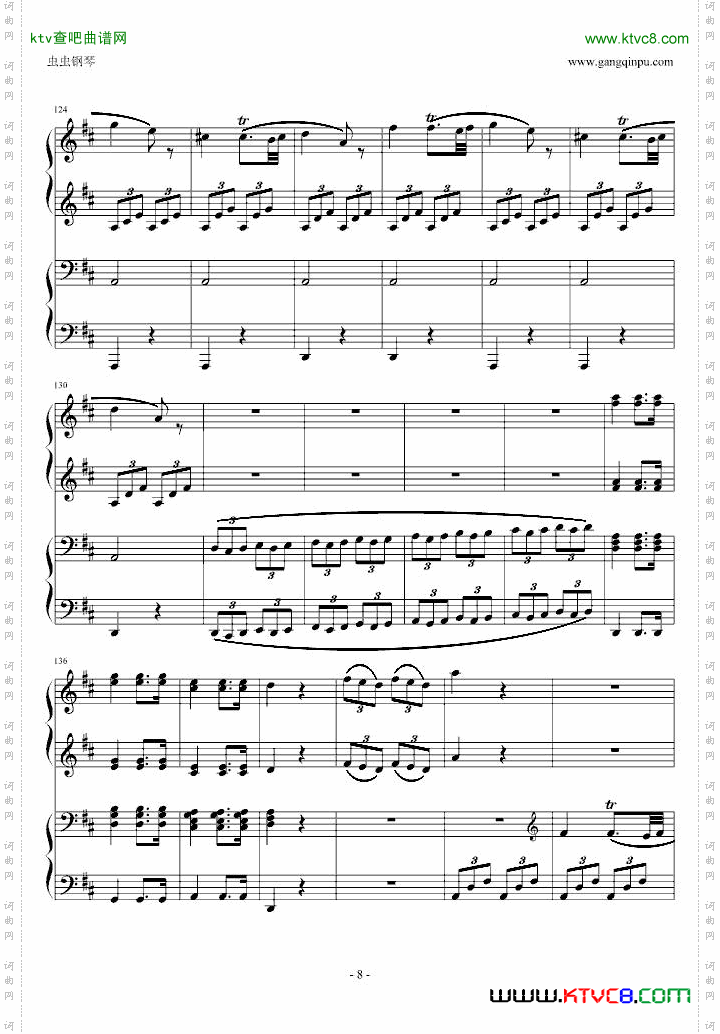 莫扎特D大调四手联弹钢琴奏鸣曲第三乐章